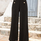 Full Size Buttoned High Waist Relax Fit Long Pants