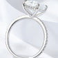 Women's 4 Carat Moissanite 4-Prong Side Stone Ring