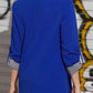 Lapel Collar Roll-Tab Sleeve Blazer