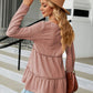 Full Size Long Sleeve V-Neck Cable-Knit Blouse