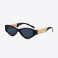 LA RETROVIN Chain Detail Temple Cat Eye Sunglasses