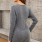 Women's Candida V-Neck Long Sleeve Mini Sweater Dress