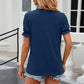 Round Neck Flounce Sleeve T-Shirt