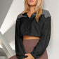ShaysCoatsnMore Contrast Drawstring Zip Up Jacket