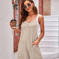 Spaghetti Strap Romper with Pockets