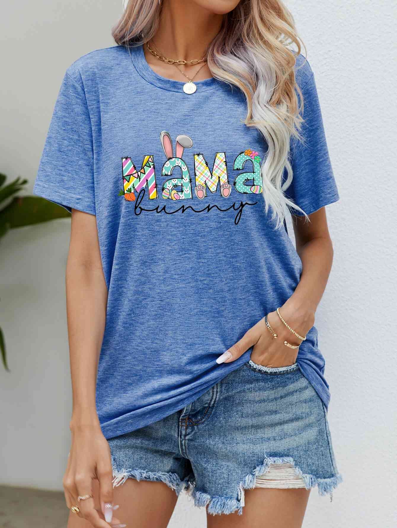 Seasonal MAMA BUNNY Easter Graphic Tee