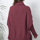 Turtle Neck Long Sleeve Ribbed Sweater