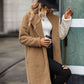 Adrien Planet Camel Full Size Contrast Dropped Shoulder Sherpa Coat