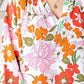 Floral Notched Neck Balloon Sleeve Blouse