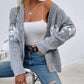 Charming Trends Heathered Pocketed Button Up Cardigan