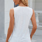 Eyelet V-Neck Wide Strap Tank
