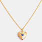 Zircon Heart Shape 14K Gold-Plated Pendant Necklace
