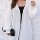 Open Front Dropped Shoulder Longline Cardigan