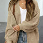 Drop Shoulder Balloon Sleeve Cardigan