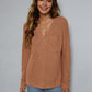Beauteous Dropped Shoulder High-Low Waffle-Knit Top