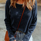 Beauteous Long Raglan Sleeve Round Neck Top