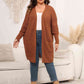 Plus Size Open Front Cardigan With Pockets