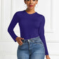 Women's Ava Round Neck Long Sleeve Bodysuit