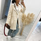 CoatsGallor Lapel Collar Exposed Seam Buttoned Coat