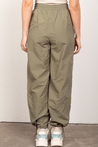 VERY J Drawstring Woven Parachute Joggers *
