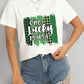 ONE LUCKY MAMA Round Neck T-Shirt