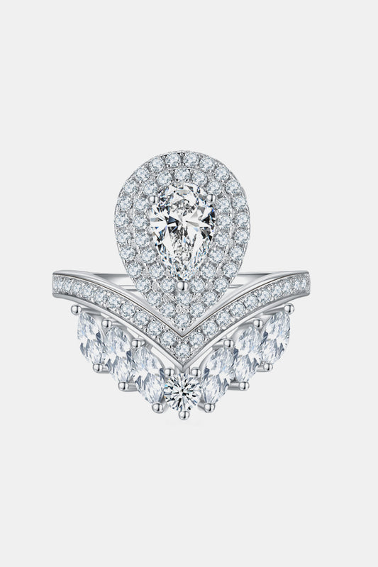 1 Carat Moissanite 925 Sterling Silver Crown Ring 💜