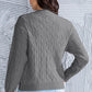 Cable-Knit Button Up Dropped Shoulder Cardigan