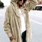 Teddy Hooded Jacket with Pockets