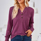 Notched Long Sleeve T-Shirt