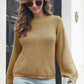 KnittedEmporium Round Neck Rib-Knit Sweater
