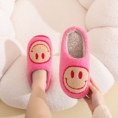 Melody Smiley Face Fushia Yellow Slippers