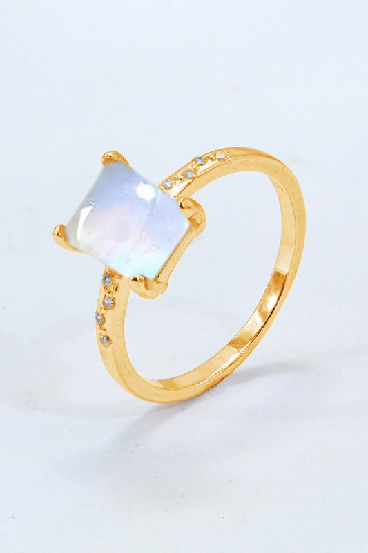 Square Moonstone Ring