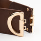 Women's D Buckle Elastic Belt
