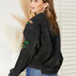 Sequin Raw Hem Jacket