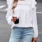 Round Neck Ruffled Blouse