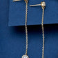Moissanite Chain Earrings in Gold or Silver