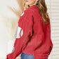 Ball Sequin Dropped Shoulder Raw Hem Jacket