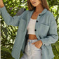 Full Size Button Down Collared Jacket