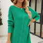 Beauteous Boat Neck Dropped Shoulder Knit Top
