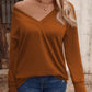 Full Size V-Neck Long Sleeve Top