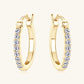 925 Sterling Silver Moissanite Huggie Earrings