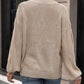 Kenya Eyelet Round Neck Camel Brown Long Sleeve Knit Top
