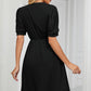 V-Neck Puff Sleeve Dress