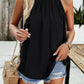 Ruched Grecian Neck Tank