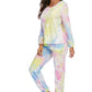 Tie-Dye Top and Drawstring Pants Lounge Set