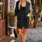 Collared Neck Button-Up Cardigan with Pockets