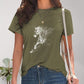 Horse Round Neck Short Sleeve T-Shirt