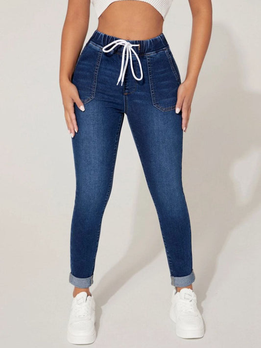 HeyGorgeous Drawstring Cropped Jeans