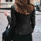 Mock Neck Zip Up Jacket