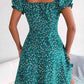 Ditsy Floral Drawstring A-Line Dress